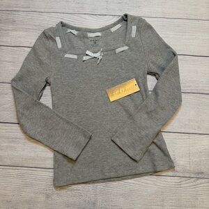 Derek Heart Gray Long Sleeve Kids Tee